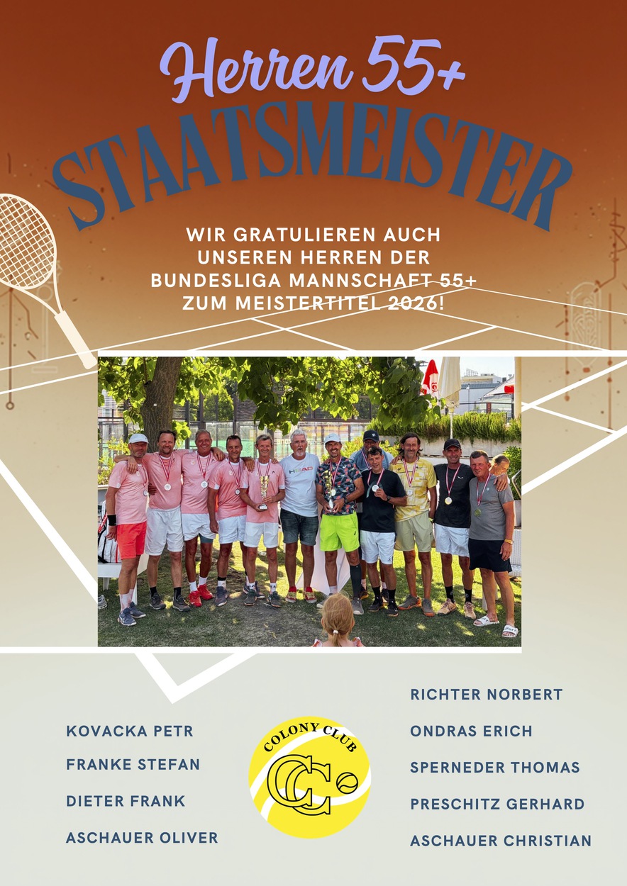 Staatsmeistertitel auch für die Bundesliga Herren 55+